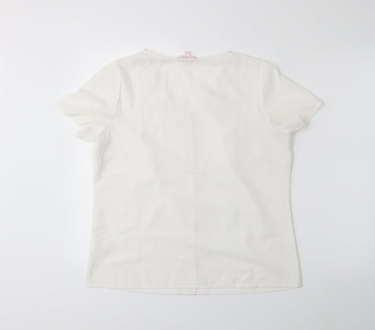 JULIPA Womens White   Basic T-Shirt Size 14