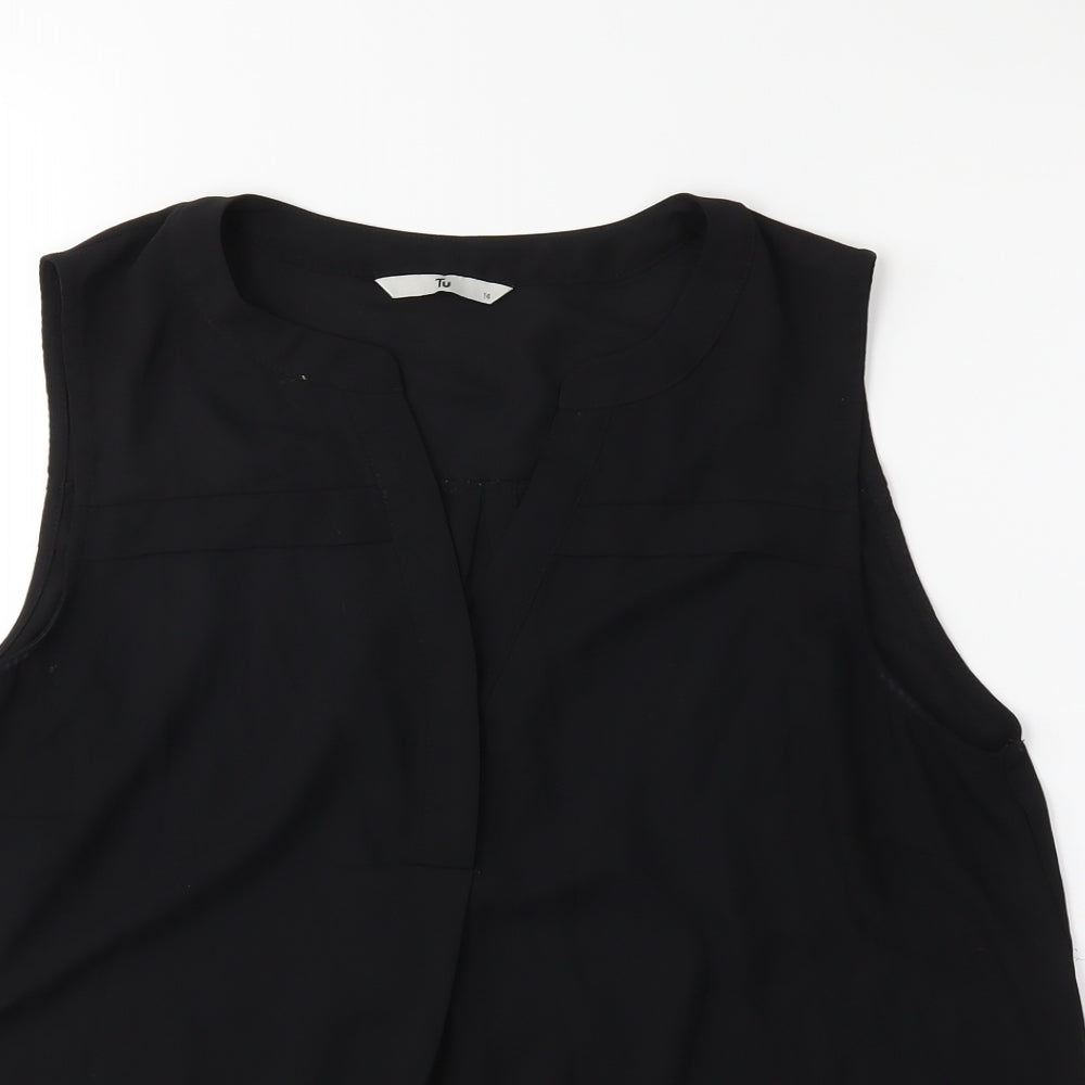 TU Womens Black   Basic Blouse Size 14