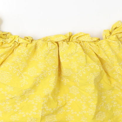 Womens UK Size M Preworn Yellow Basic Blouse