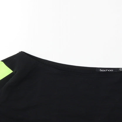 Boohoo Womens Black   Pullover Sweatshirt Size 10