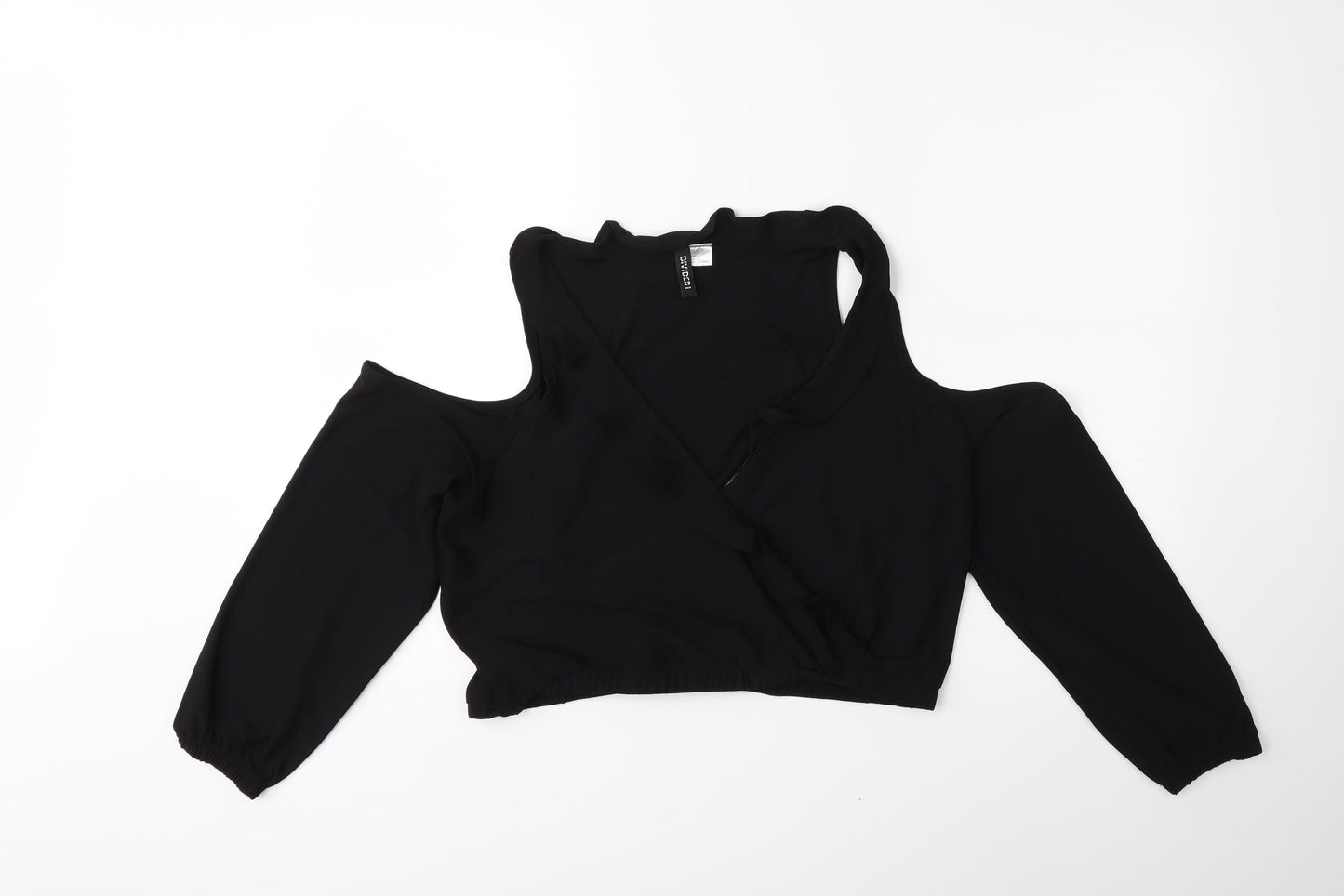 Womens UK Size L H&M Black Basic Blouse