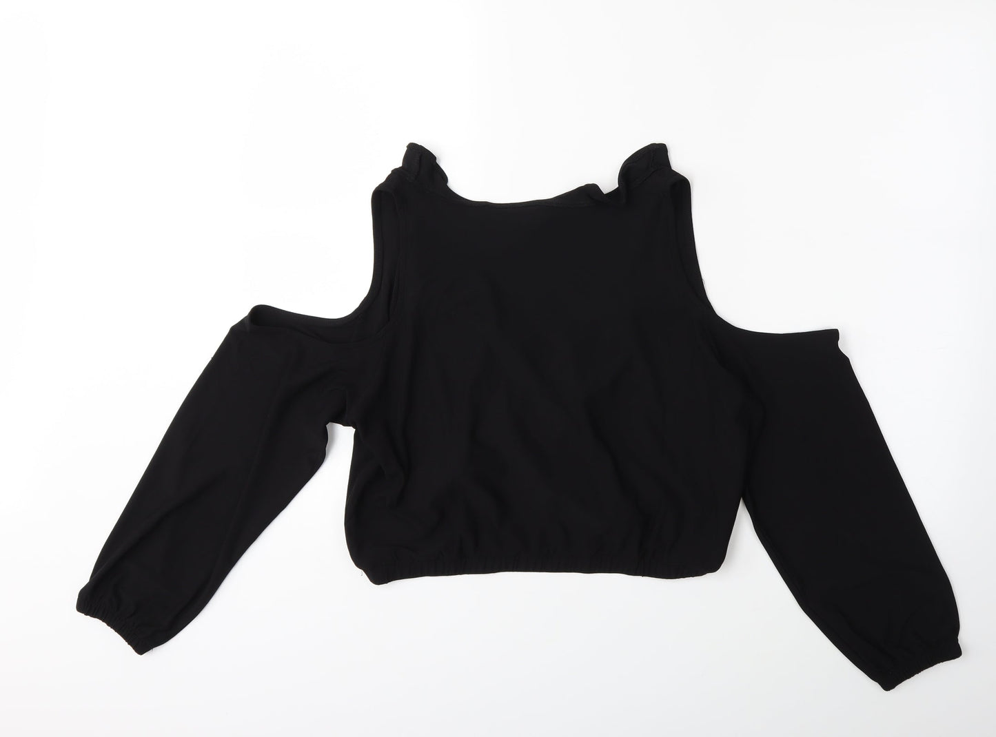 Womens UK Size L H&M Black Basic Blouse