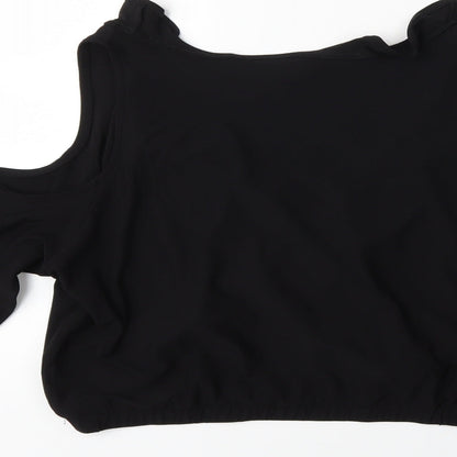 Womens UK Size L H&M Black Basic Blouse