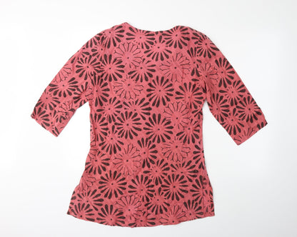 Womens UK Size 12 Adini Pink Basic T-Shirt