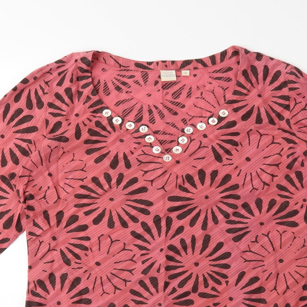 Womens UK Size 12 Adini Pink Basic T-Shirt