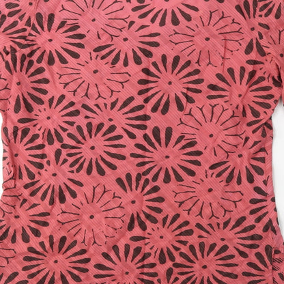 Womens UK Size 12 Adini Pink Basic T-Shirt