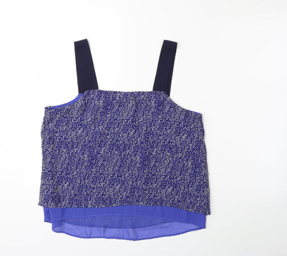 Womens UK Size 14 NEXT Blue Basic Tank