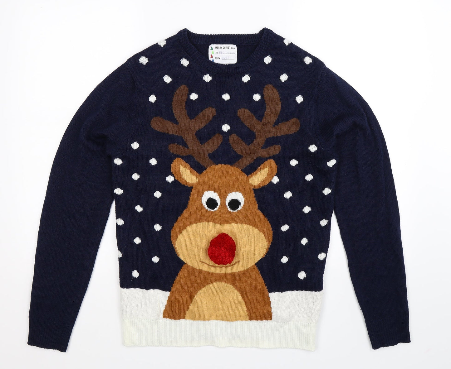 Cedar Wood State Mens Multicoloured  Knit Pullover Jumper Size XS  - Christmas