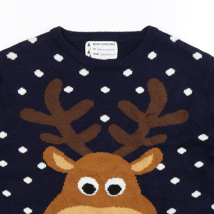 Cedar Wood State Mens Multicoloured  Knit Pullover Jumper Size XS  - Christmas