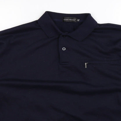 Tom Hagan Mens Blue  Knit Pullover Jumper Size XL
