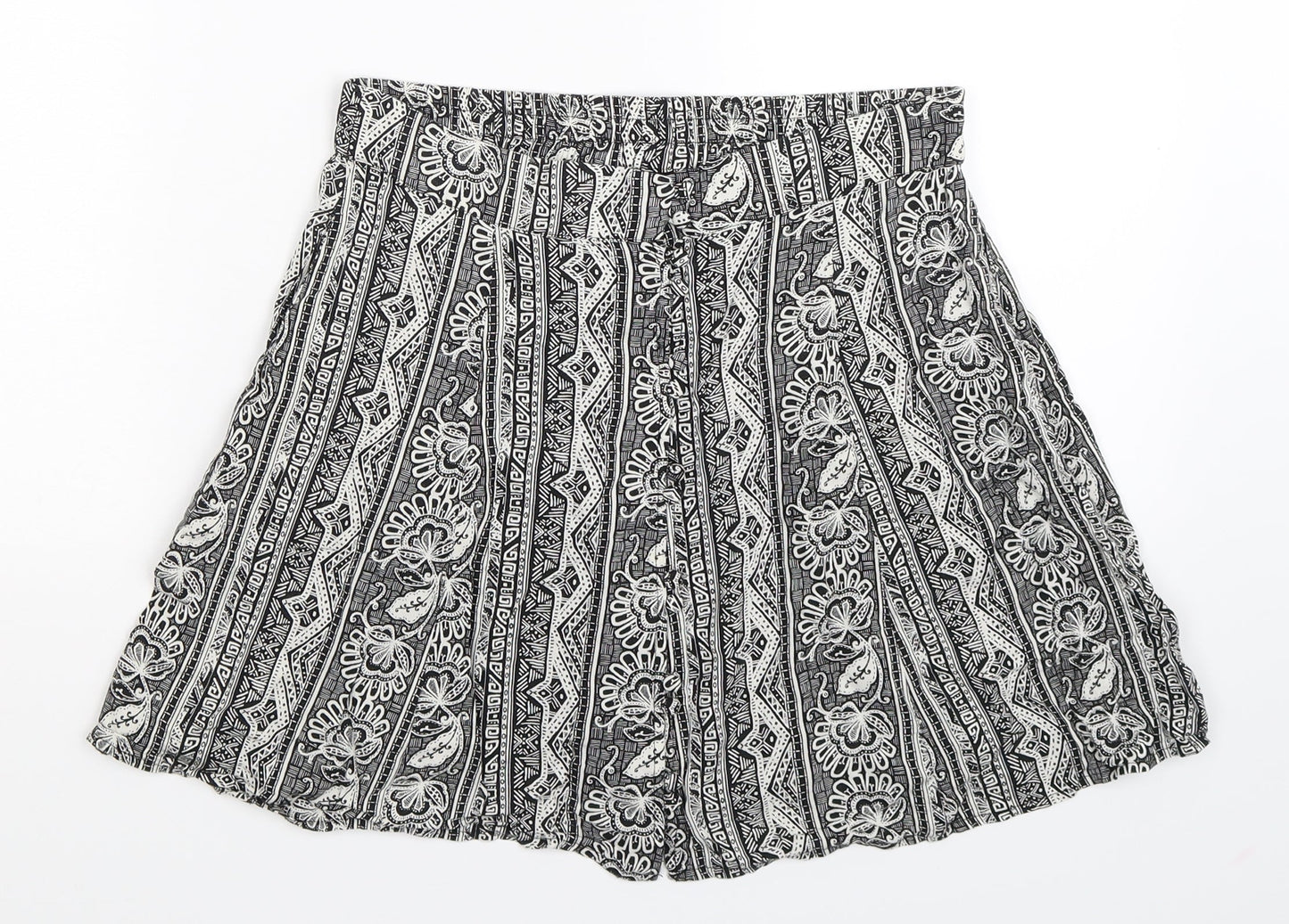 New Look Womens Grey Geometric  Mini Skirt Size 10