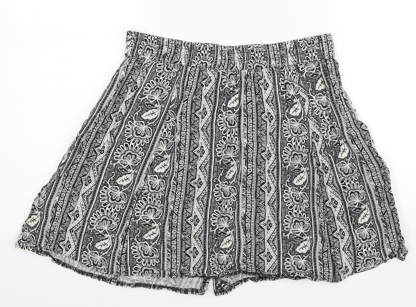 New Look Womens Grey Geometric  Mini Skirt Size 10