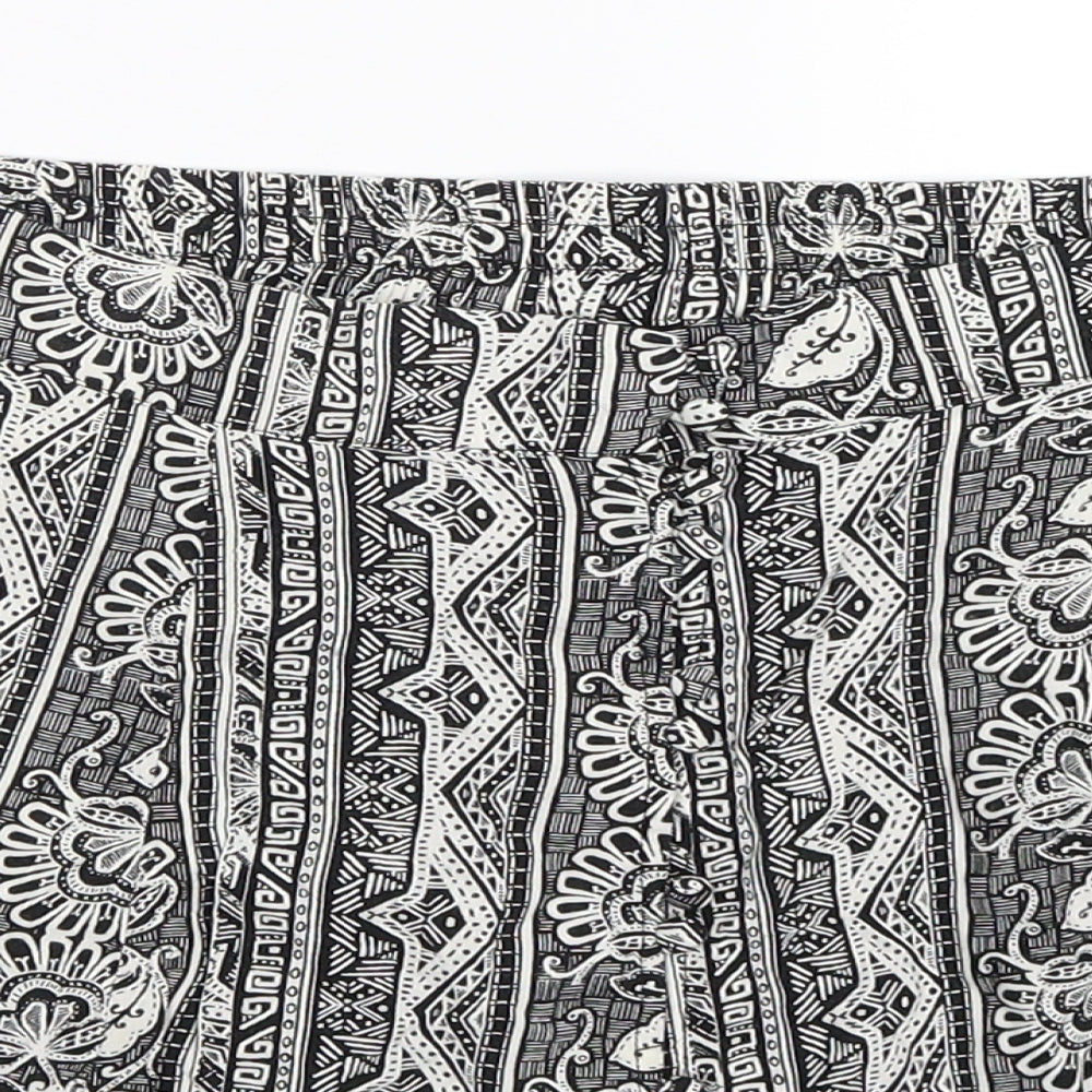 New Look Womens Grey Geometric  Mini Skirt Size 10