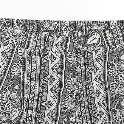 New Look Womens Grey Geometric  Mini Skirt Size 10