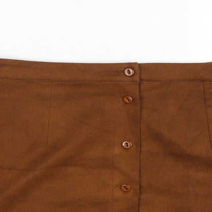 Glamorous Womens Brown   A-Line Skirt Size 10