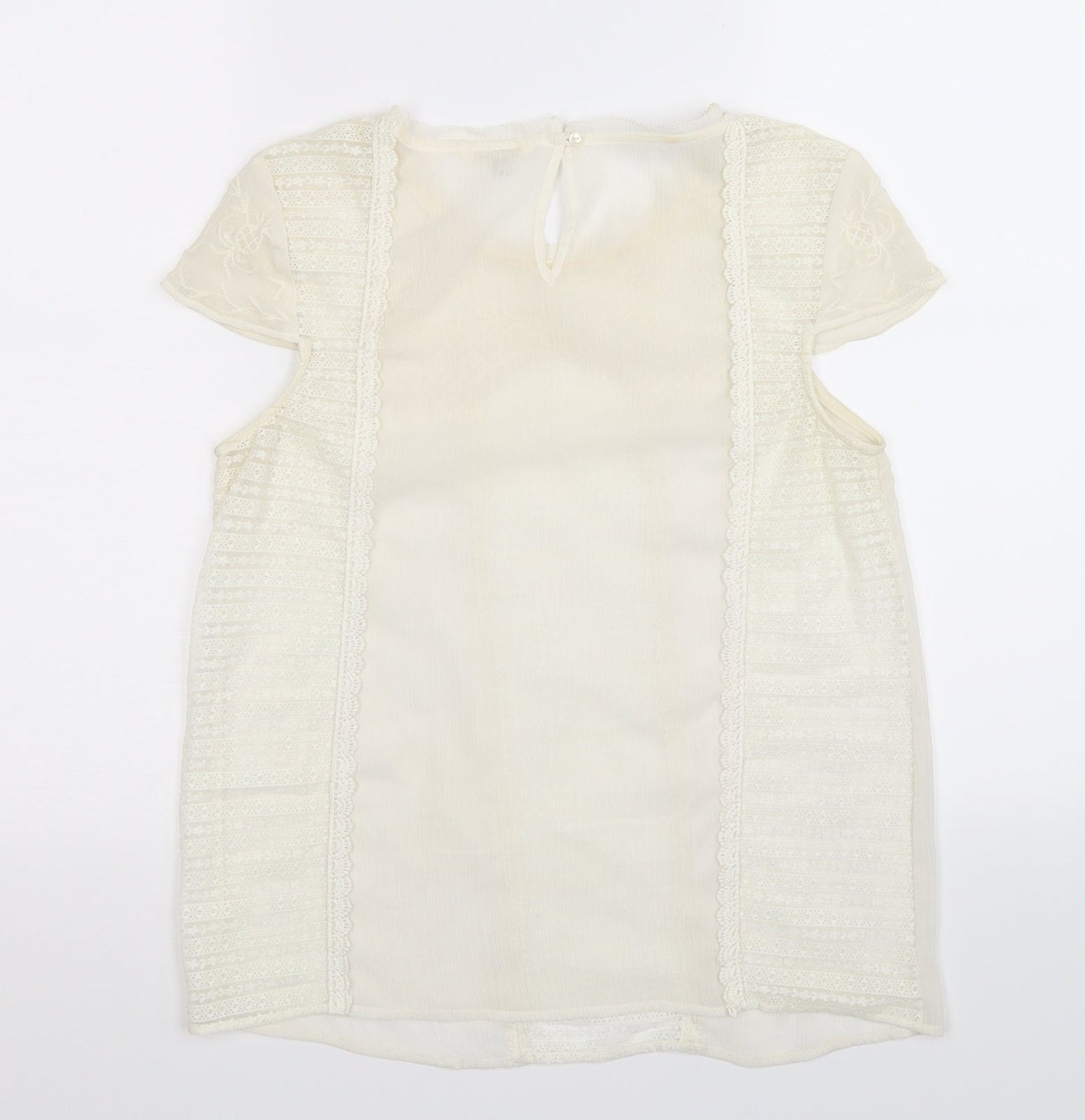 Womens UK Size 8 River Island White Camisole T-Shirt