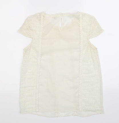 Womens UK Size 8 River Island White Camisole T-Shirt
