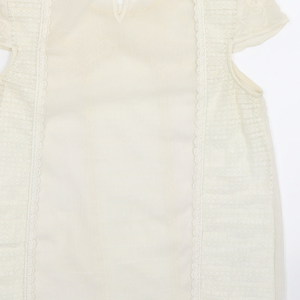 Womens UK Size 8 River Island White Camisole T-Shirt
