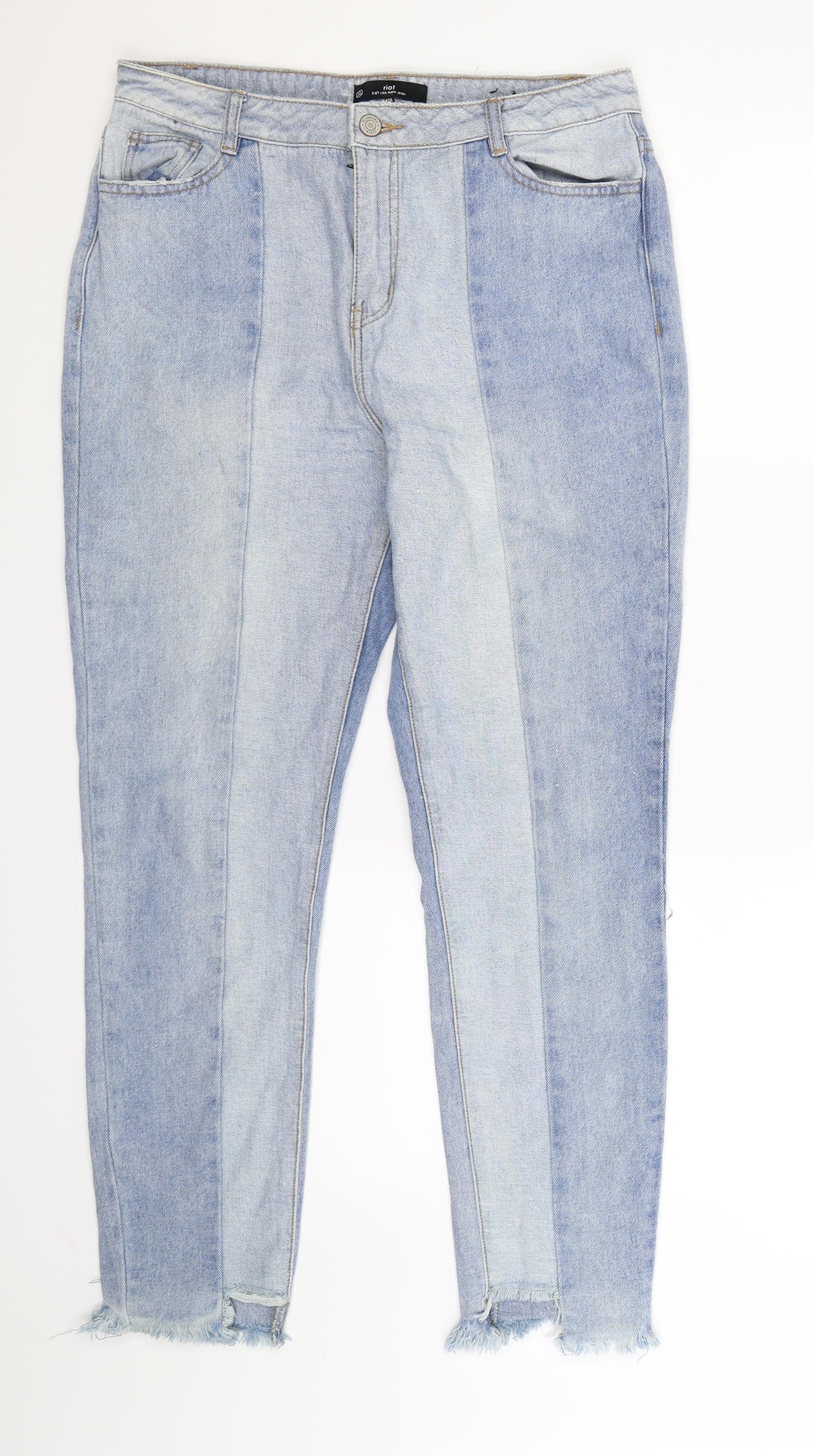 Missguided Womens Blue  Denim Mom Jeans Size 10 L28 in