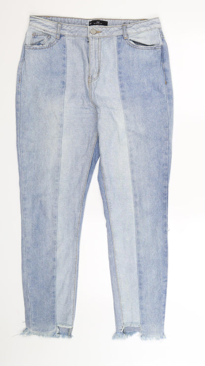 Missguided Womens Blue  Denim Mom Jeans Size 10 L28 in