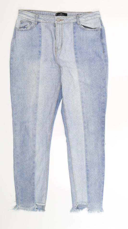 Missguided Womens Blue  Denim Mom Jeans Size 10 L28 in