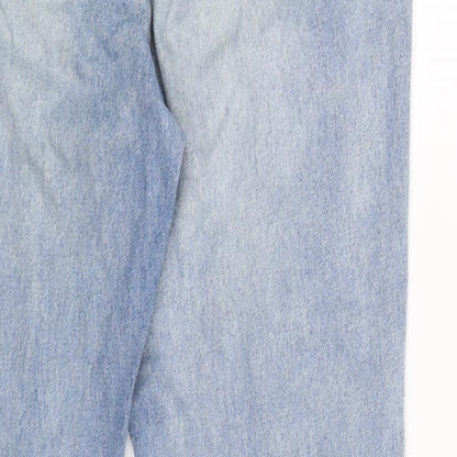 Missguided Womens Blue  Denim Mom Jeans Size 10 L28 in