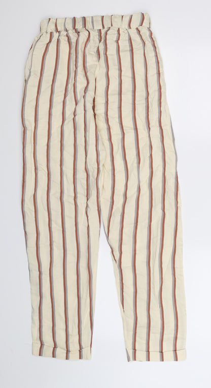 Womens UK Size M Preworn Regular Fit  Beige Trousers