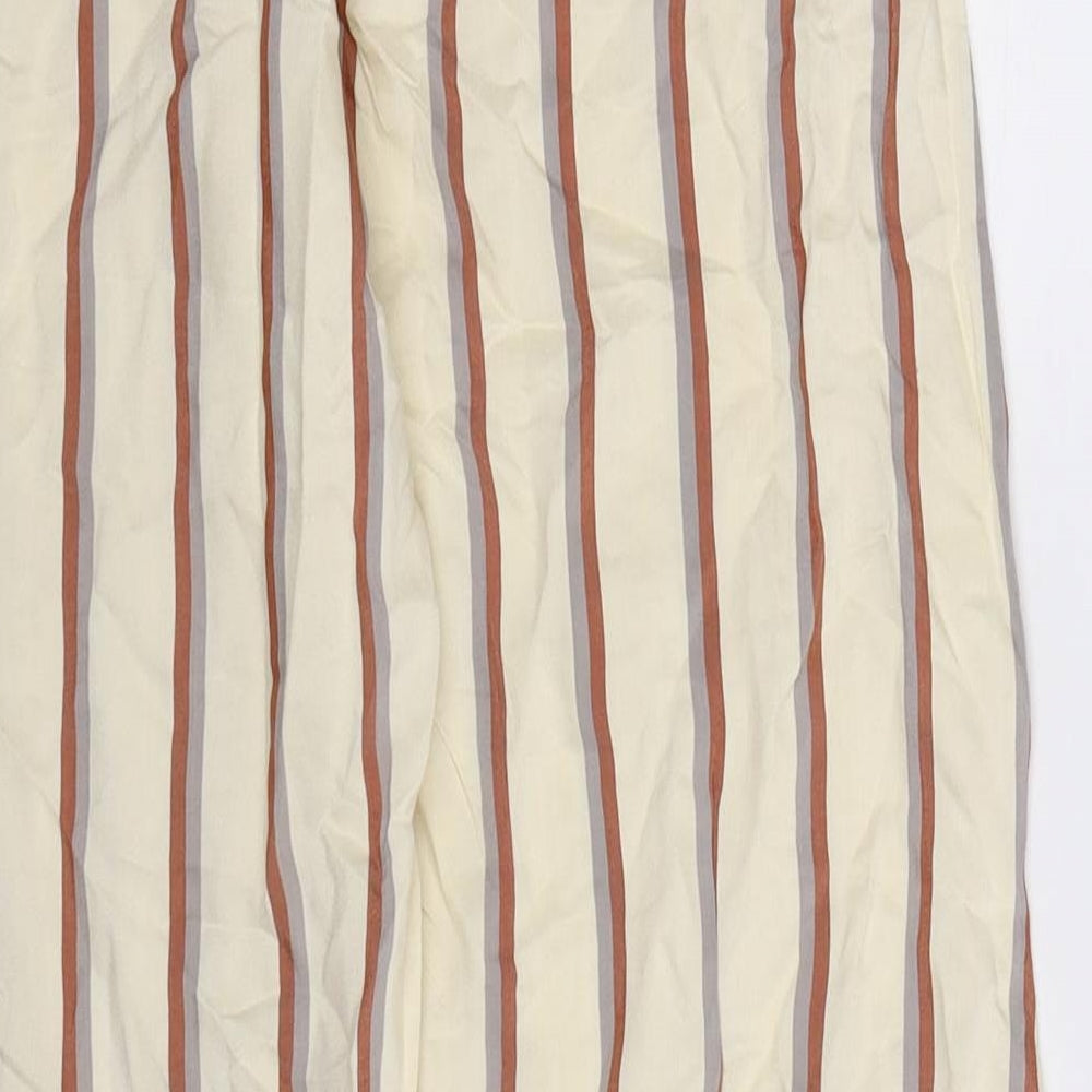 Womens UK Size M Preworn Regular Fit  Beige Trousers