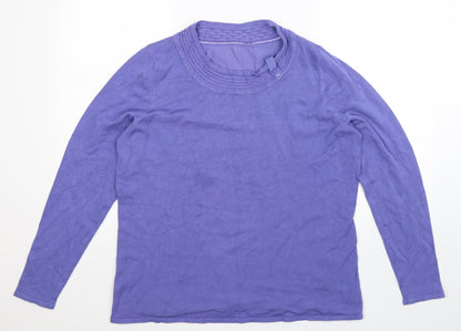 Preworn Womens Purple  Knit Pullover Jumper Size M