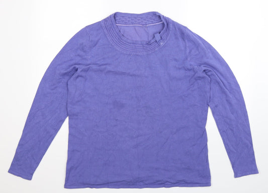 Preworn Womens Purple  Knit Pullover Jumper Size M