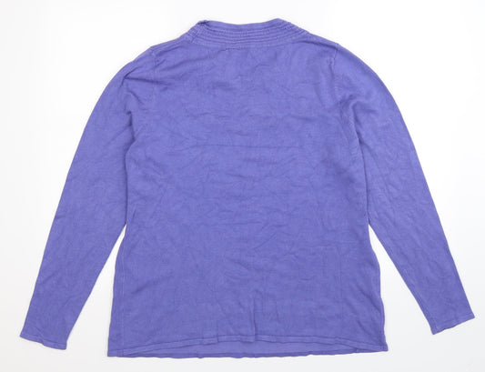 Preworn Womens Purple  Knit Pullover Jumper Size M