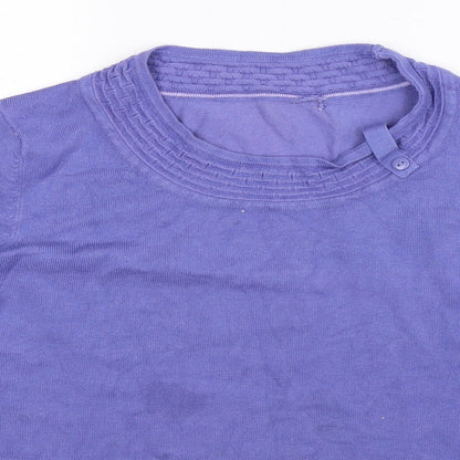 Preworn Womens Purple  Knit Pullover Jumper Size M