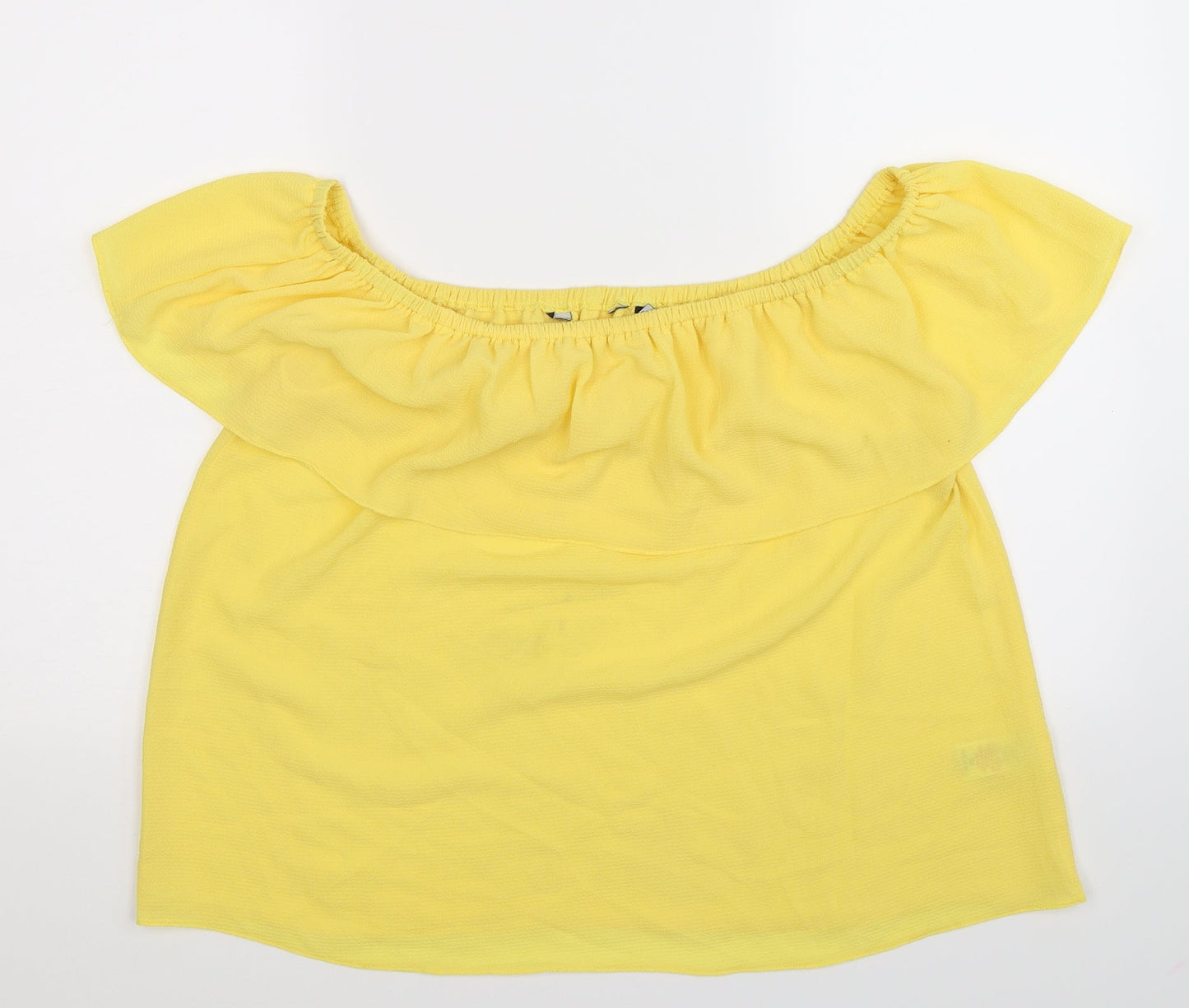 Womens UK Size 14 Preworn Yellow Basic Blouse