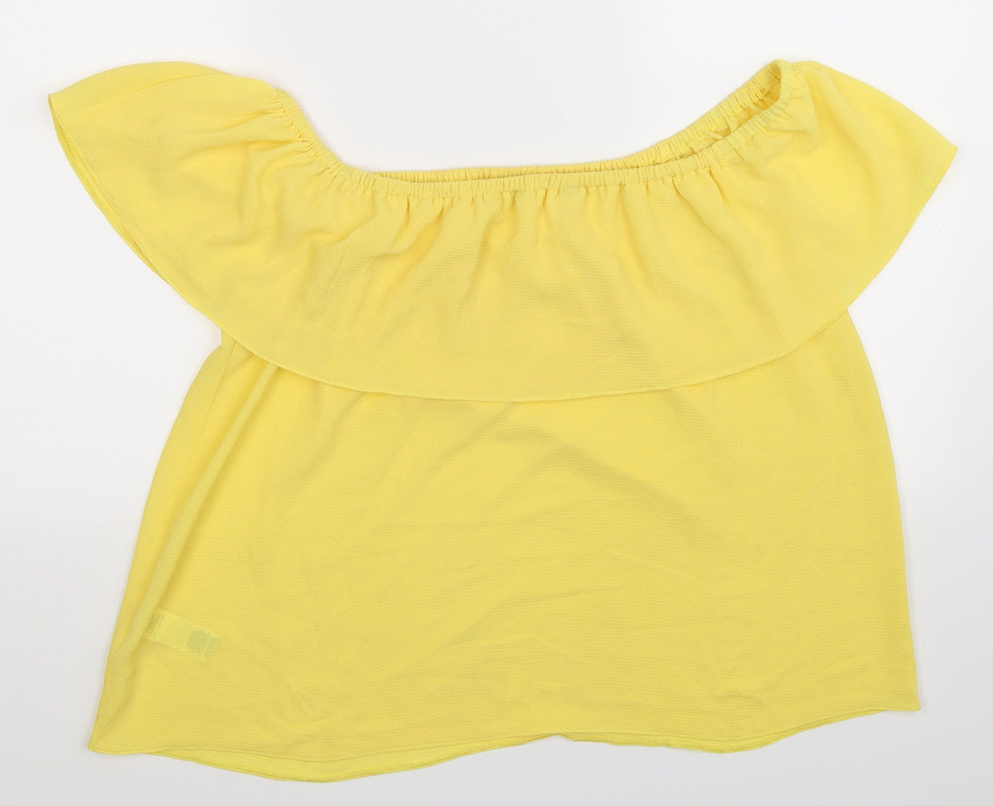 Womens UK Size 14 Preworn Yellow Basic Blouse