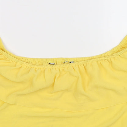 Womens UK Size 14 Preworn Yellow Basic Blouse
