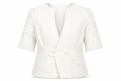 petra geneli Womens White   Quilted Coat Size 16