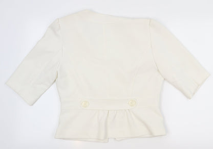 petra geneli Womens White   Quilted Coat Size 16