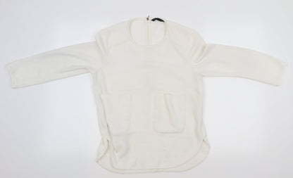 Womens UK Size M Sfera White Basic Blouse
