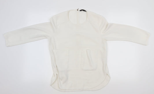 Womens UK Size M Sfera White Basic Blouse