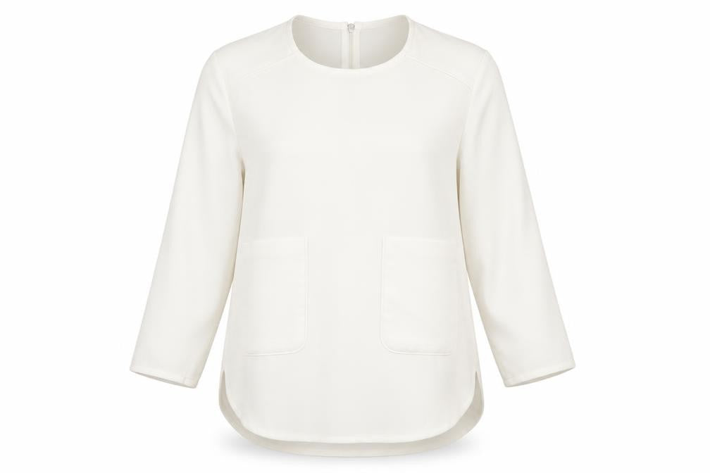 Womens UK Size M Sfera White Basic Blouse