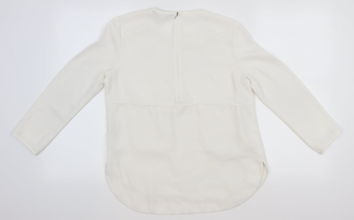 Womens UK Size M Sfera White Basic Blouse