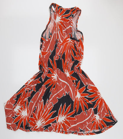 Gap Womens Orange Floral  A-Line  Size XS