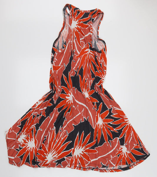 Gap Womens Orange Floral  A-Line  Size XS