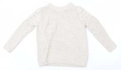 Falmer Heritage Womens White   Pullover Jumper Size M