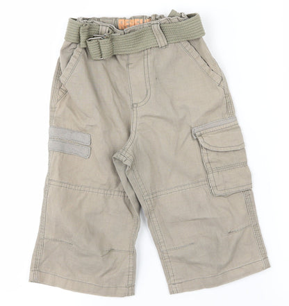 Rebel Jr Boys Beige   Cargo Shorts Size 4-5 Years