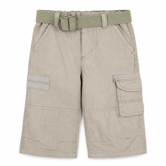 Rebel Jr Boys Beige   Cargo Shorts Size 4-5 Years