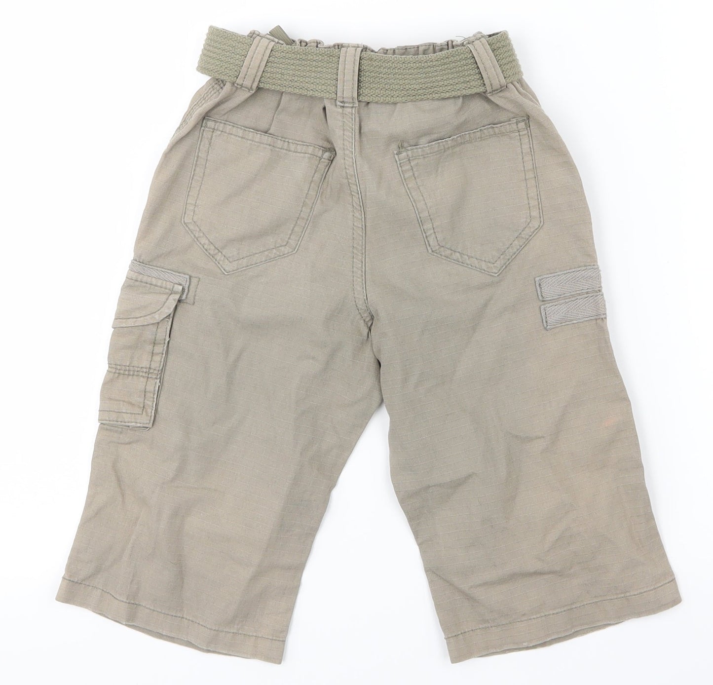 Rebel Jr Boys Beige   Cargo Shorts Size 4-5 Years