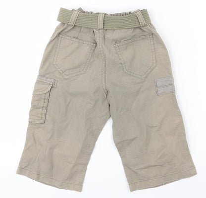Rebel Jr Boys Beige   Cargo Shorts Size 4-5 Years