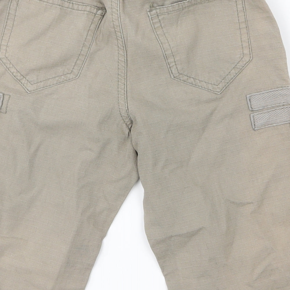 Rebel Jr Boys Beige   Cargo Shorts Size 4-5 Years
