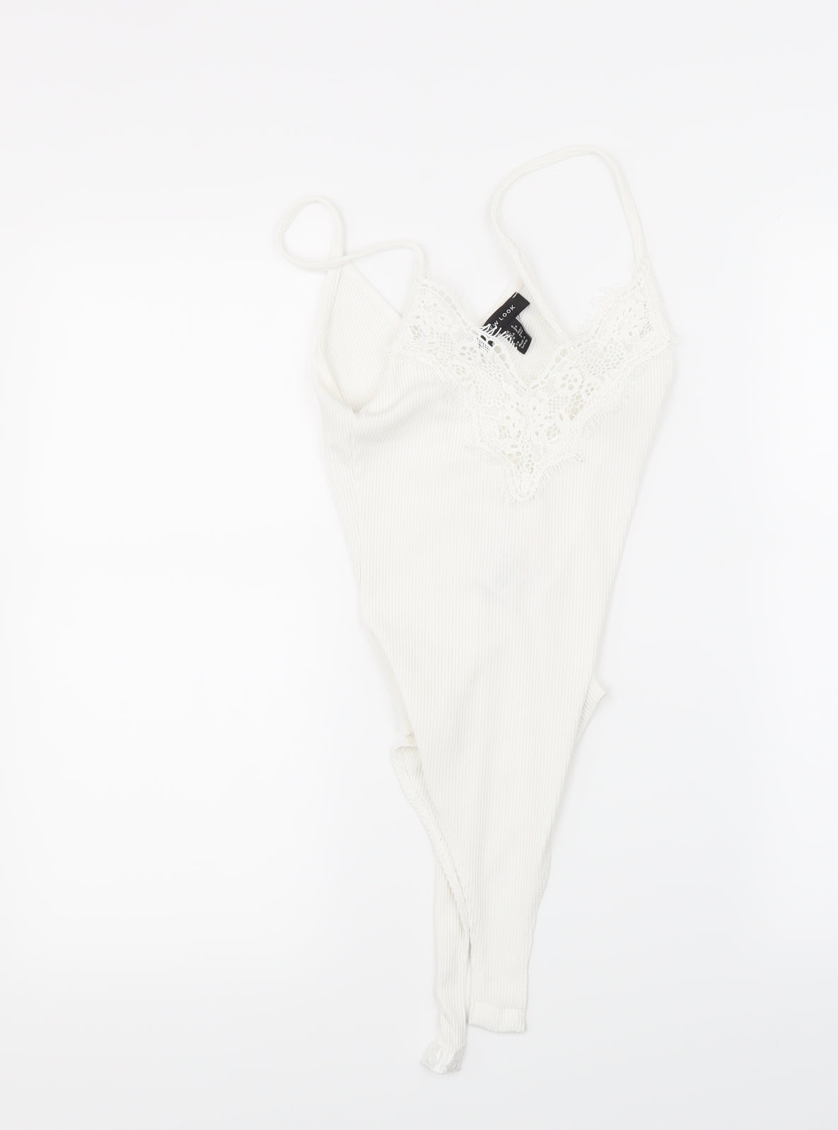 New Look Womens White   Babydoll Bodysuit Size 6